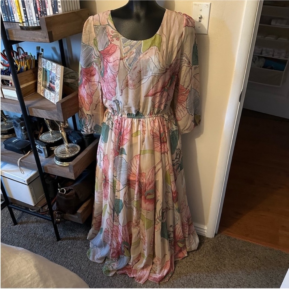 Chicwish Spring Scenery Pink Floral Print Women's Dress - Picture 5 of 13